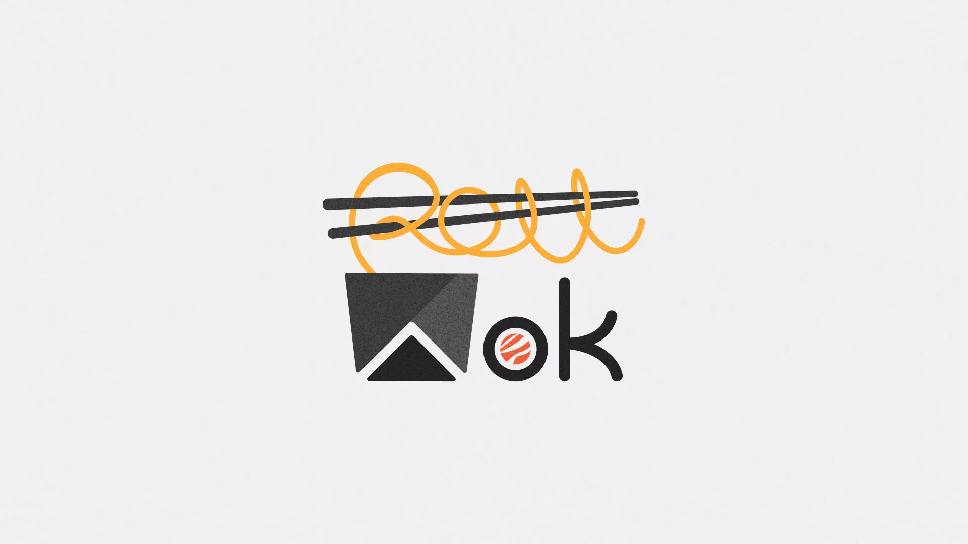 Разработка логотипа суши-бара «Roll Wok Club» в Куйбышеве